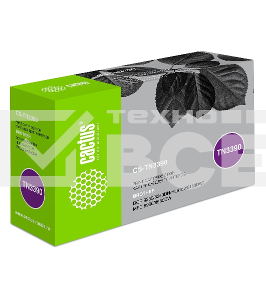 Картридж лазерный Cactus CS-TN3390 черный (12000 стр.) для Brother DCP 8250/8250DN/HL6180/6180DW/MFC 8950