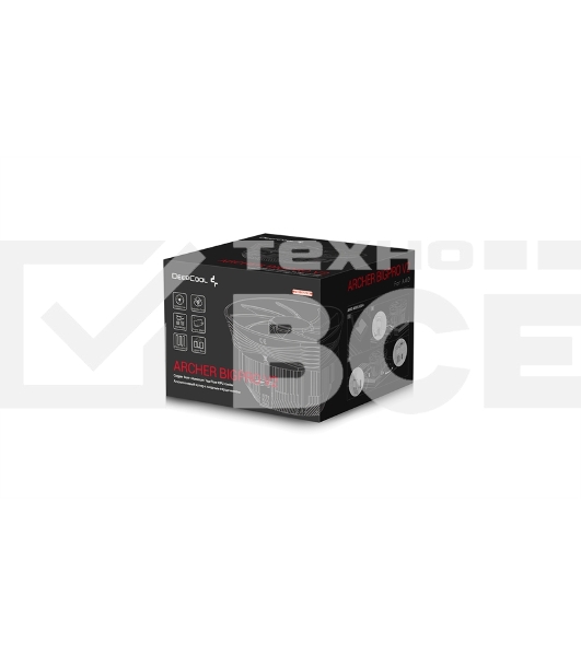 Кулер для процессора DEEPCOOL ARCHER BIGPRO V2 черный/синий, 120 мм, алюминий/медь, 2000 об/мин, 29.7 дБ, 4 pin, 125 Вт, 70 мм