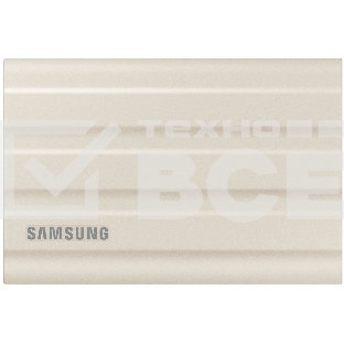 Внешние HDD и SSD/ Samsung External SSD T7 Shield, 1TB, Type C-to-C/A, USB 3.2 Gen2, R/W 1050/1000MB/s, IP65, 88x59x13mm, 98g, Beige (12 мес.)