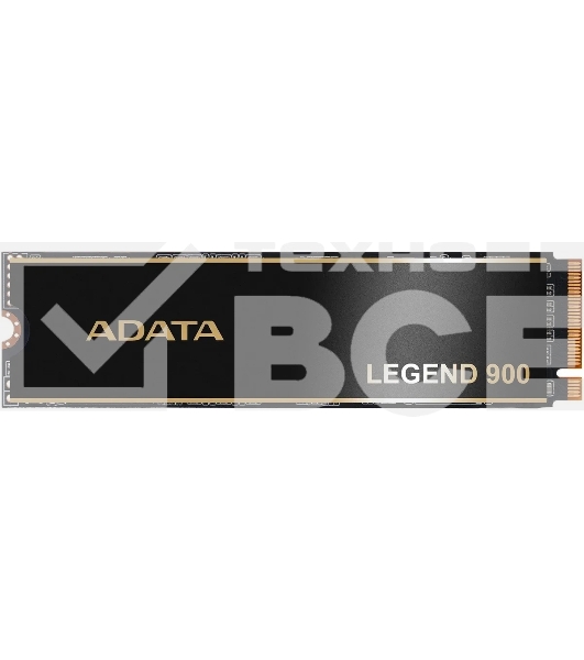 Накопитель SSD ADATA LEGEND 900, 1Tb, PCIe 4.0 x4, M.2 2280, NVMe, R/W 7000/4700, с радиатором