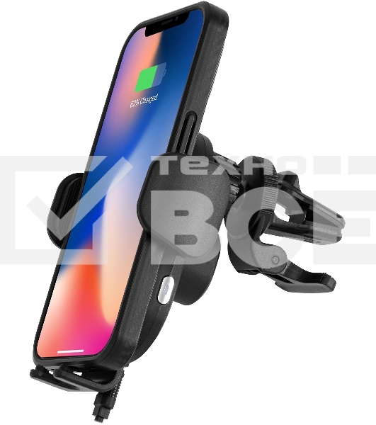 Автомобильное зарядное устройство Buro BUQC15 15W 2.5A (QI) USB-C универсальное черный