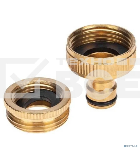 Адаптер латунный 1дюйм-3/4дюйм внутренняя резьба с переходником ЧЕТЫРЕ СЕЗОНА 62-0278