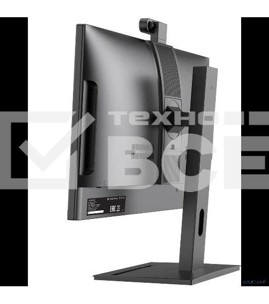 Моноблок Digma Pro Vision 23.8' Full HD i5 1235U (1.3) 16Gb SSD 512Gb UHDG CR Windows 11 Pro Eth WiFi BT 90W клавиатура мышь Cam черный 1920x1080