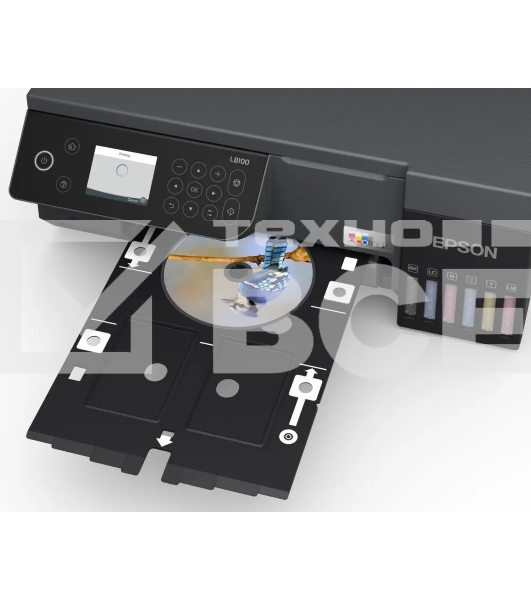 МФУ струйное Epson EcoTank L8100 (C11CK94***), A4, цветной, печ. до 8 стр/мин., 5760 x 1440 dpi (печ.), 1200x4800dpi (скан.), USB, Wi-Fi