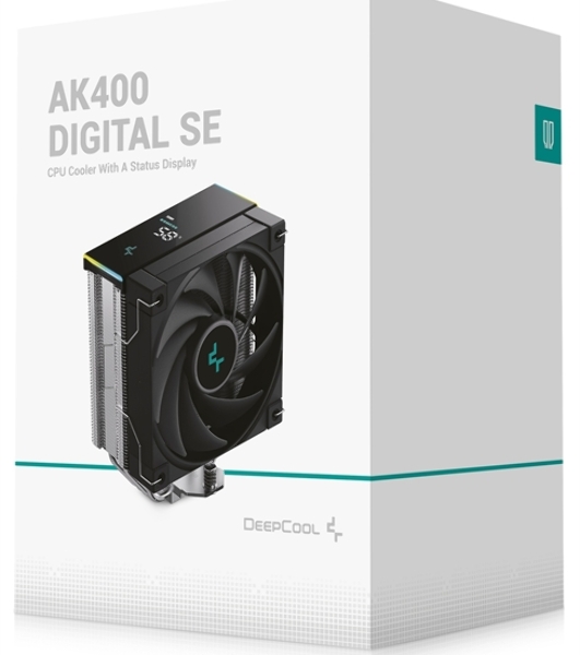 Устройство охлаждения(кулер) Deepcool AK400 Digital SE Soc-AM5/AM4/1200/1700/1851 черный 4-pin 19-28dB Al+Cu LCD 220W 812gr Ret (R-AK400-BKADMN-GJD)