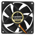 Вентилятор для корпуса ExeGate EX08025S3P-24 черный, 80 мм, 2850 об/мин, 28 дБ, 3 pin, фото5