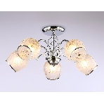 Светильник Ambrella light TR3188/5 CH/CL/FR хром/прозрачный/белый матовый E27/5 max 40W D600*285, фото8