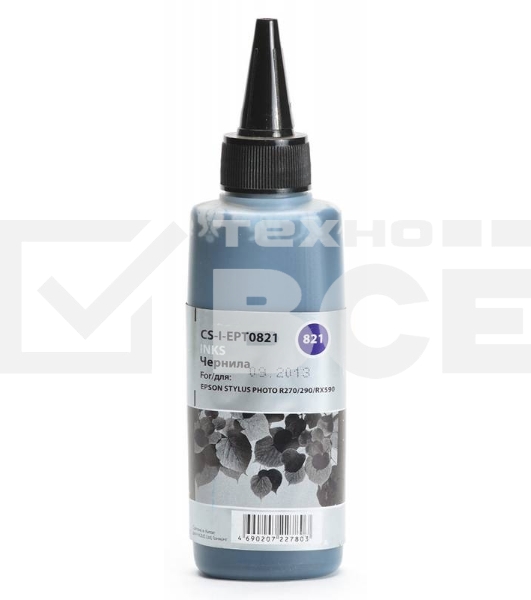 Чернила Cactus CS-I-EPT0821 черный (100мл) Epson Stylus Photo R270/290/RX590