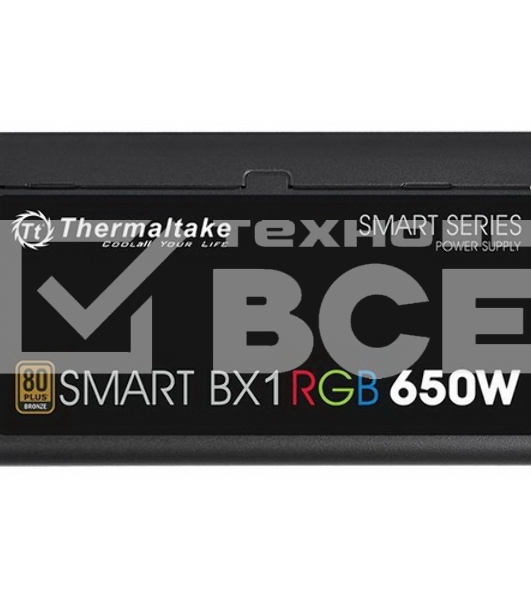 Блок питания Thermaltake Smart PS-SPR-0650NHSABE-1, 650Вт, 80 PLUS Bronze, 120мм, черный