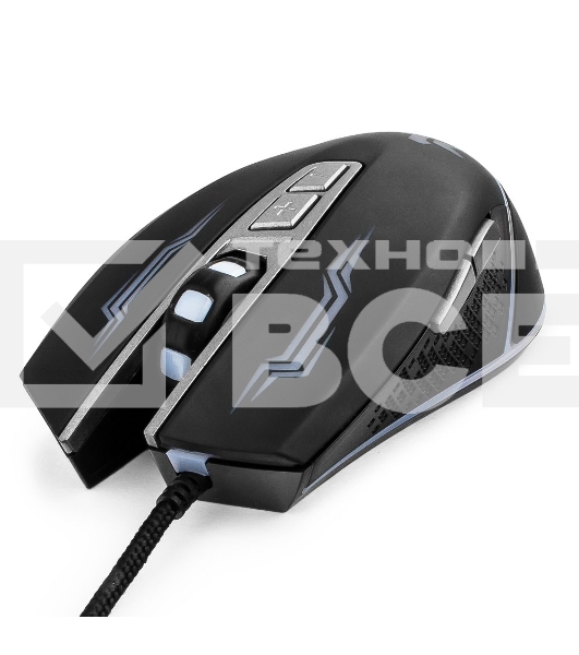 Мышь проводная Гарнизон GM-730G черный, 3200 dpi, USB, кнопки - 7