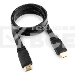 Кабель Cablexpert HDMI CC-HDMI490-15, 19M/19M, v2.0, медь, позол.разъемы, экран, плоский кабель, 1м, черный, пакет, фото3