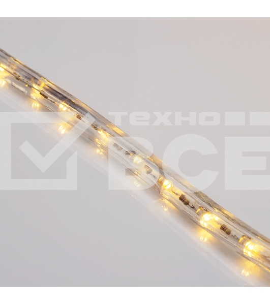 Дюралайт LED, постоянное свечение (2W) - ТЕПЛЫЙ БЕЛЫЙ, 36 LED/м, бухта 100м