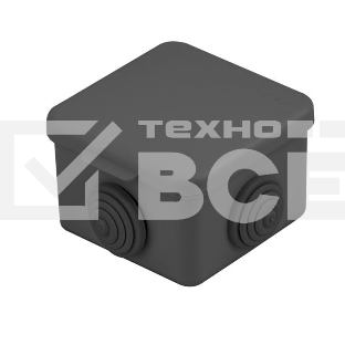 Коробка распаячная КМР-030-036 65х65х50 4 мембранных ввода черн. EKF plc-kmr2-030-036-b