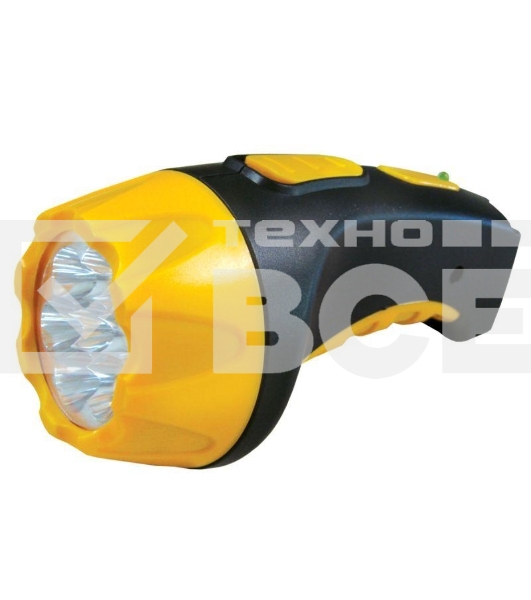 Фонарь LED 3807 (аккум 220В черный/жел. 7 LED; 2 режима SLA пласт. короб) Ultraflash 9216