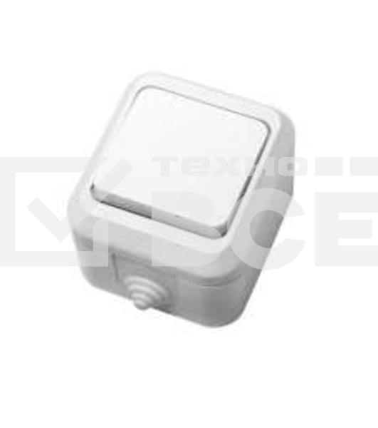 Выключатель 1-кл. ОП 10А IP44 п/герм. бел Makel 18300