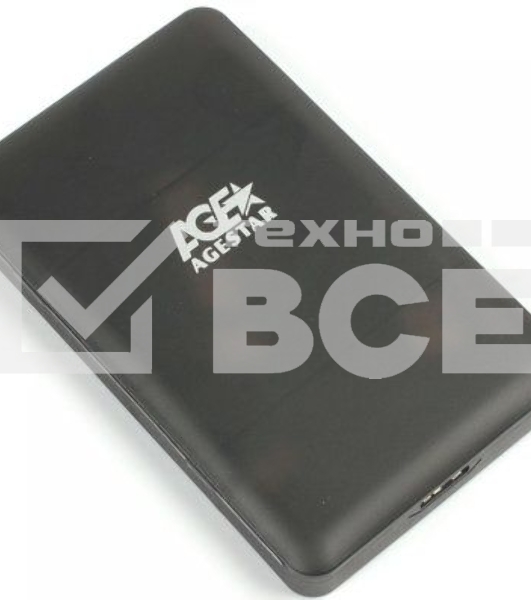 Внешний корпус для HDD/SSD AgeStar 3UBCP3 SATA пластик черный 2.5