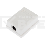 Рoзетка компьютерная внешняя, 1-порт RJ-45 (8P8C), FTP экранированная, категория 6, Rexant, фото 1