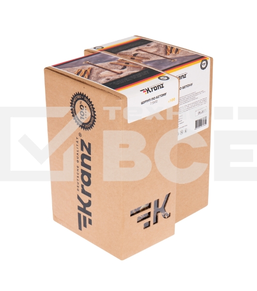 Шуруп по бетону KRANZ 7.5х92, короб (100 шт./уп.)