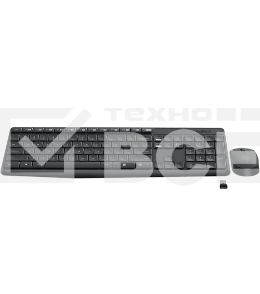 Клавиатура + мышь Logitech MK235 клав:черный мышь:черный USB беспроводная