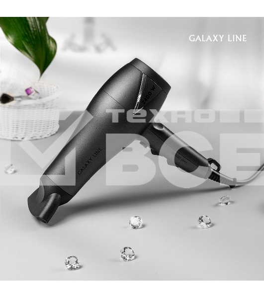 Фен для волос Galaxy Line GL 4341, коричневый, 2400Вт, 2 скорости потока воздуха, 3 температурных режима, функция 