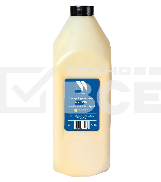 Тонер + девелопер NVP Canon C-EXV51 (500г) Yellow для IR C5535, C5540, C5550, C5560 Type1