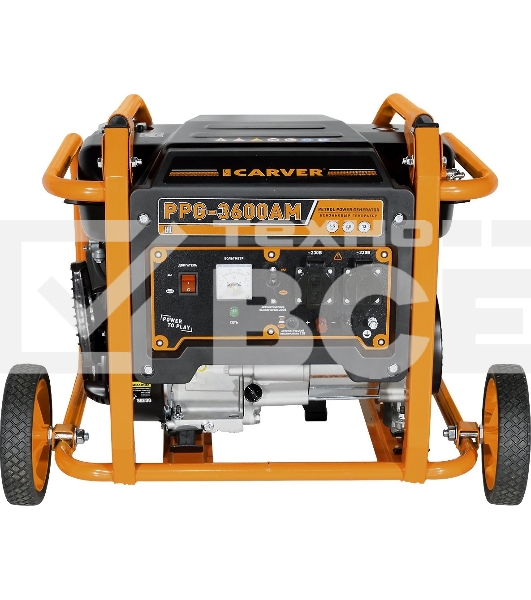 Электрогенератор бензиновый Carver PPG-3600AM, 2.8 кВт, 67 дБ, 50 кг