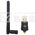 Сетевой адаптер Wi-Fi Digma DWA-AC600E AC600 USB 2.0 (ант.внеш.съем) 1ант. (упак.:1шт), фото 1