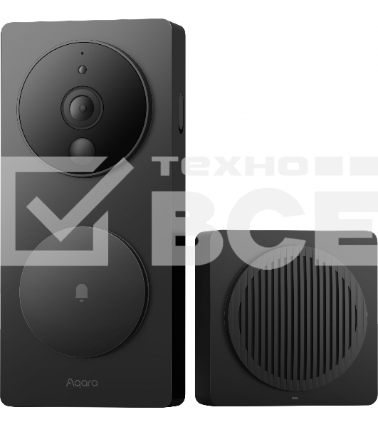 Видеодомофон Aqara Smart Video Doorbell G4, в составе комплекта модели SVD-KIT1 с повторителем Chime Repeater модели SVD-C04