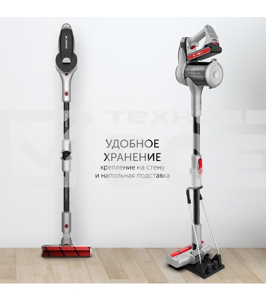 Пылесос вертикальный Polaris PVCS 5090 Clean Expert PRO серый/черный, питание от аккумулятора, 160 Вт, уборка сухая, пылесборник контейнер 0.6 л, работа от АКБ max 60 мин.