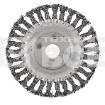 Щетка для УШМ Сибртех 150 мм, посадка 22,2 мм, Плоская, крученая проволока 0,5 мм, фото2