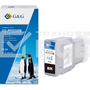 Картридж струйный G&G GG-PFI320BK (PFI-320BK) черный (300 мл) для Canon imagePROGRAF TM-200/200MFP/205/300/300MFP/305