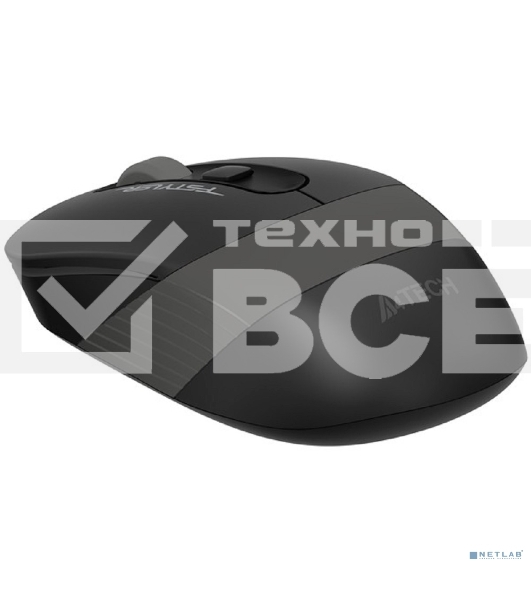 Мышь беспроводная A4Tech Fstyler FG10 черный/серый, 2000 dpi, радиоканал, USB, кнопки - 4