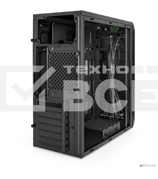 Компьютерный корпус Miditower ExeGate XP-334UC (ATX, без БП, 1*USB+1*USB3.0+1*TypeC, аудио, черный)