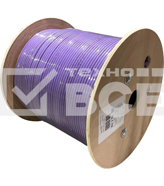 Кабель информационный Lanmaster TWT-5EFTP-NGLS кат.5E FTP 4 пары 24AWG нг(А)-LS внутренний 305м фиолетовый