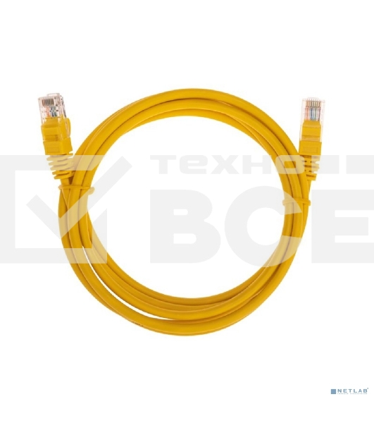 Патч-корд U/UTP, CAT 5e, RJ45-RJ45, 26AWG, ZH нг(А)-HF, желтый, 2м  REXANT