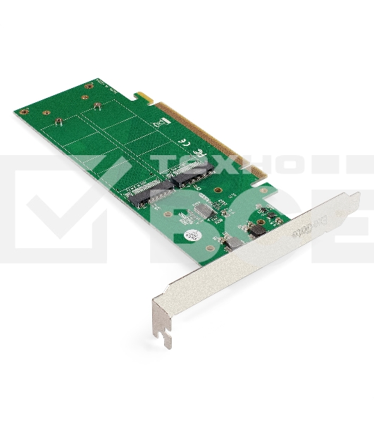 Переходник ExeGate EXE-597E4 (4 x M.2 M key -> PCI-E x16 v3.0, для установки четырех SSD M.2 2230/2242/2260/2280/22110 M key NGFF в слот PCI-E, материнская плата должна быть c функции Bifurcation PCI-E)