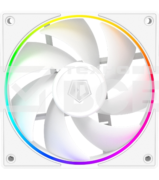 Вентилятор для корпуса ID-Cooling AF-127-ARGb-W белый, 120 мм, 2000 об/мин, 29.9 дБ, 4 pin