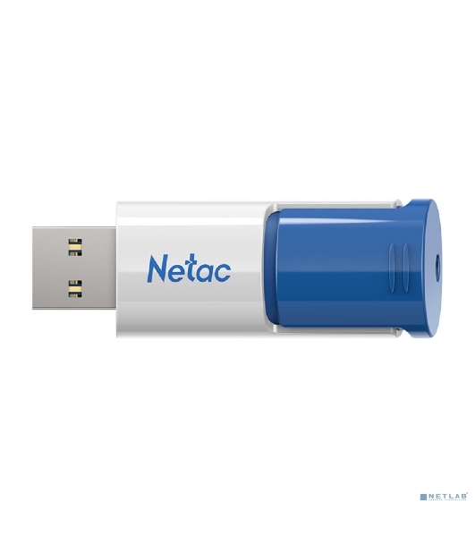 Флешка USB Netac U182 Blue (NT03U182N-064G-32BL), 64Gb, USB 3.0, R/W 70/30, белый/синий