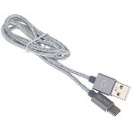 Кабель QUMO 32962 USB-A на Type-C, силиконовый, 1м, 3A, 18W (серый), фото3