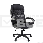 Кресло компьютерное Chairman 795 LT черный, экокожа, пластик, газпатрон 3 кл, ролики, механизм качания, фото6