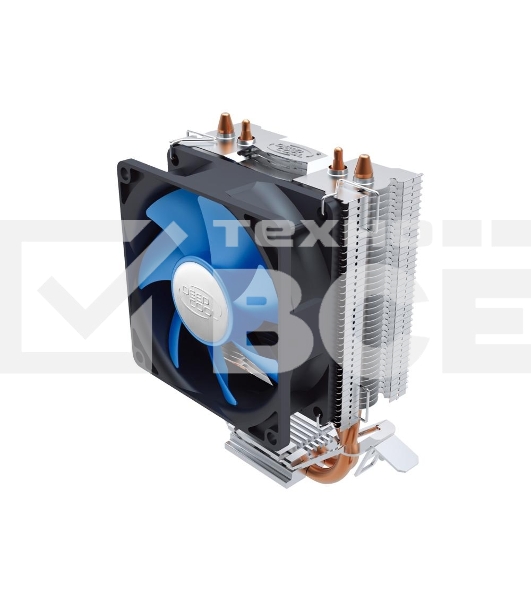 Кулер для процессора DEEPCOOL ICE EDGE MINI FS V2.0 синий, 80 мм, алюминий/медь, 2200 об/мин, 24.7 дБ, 3 pin, 100 Вт, 112 мм