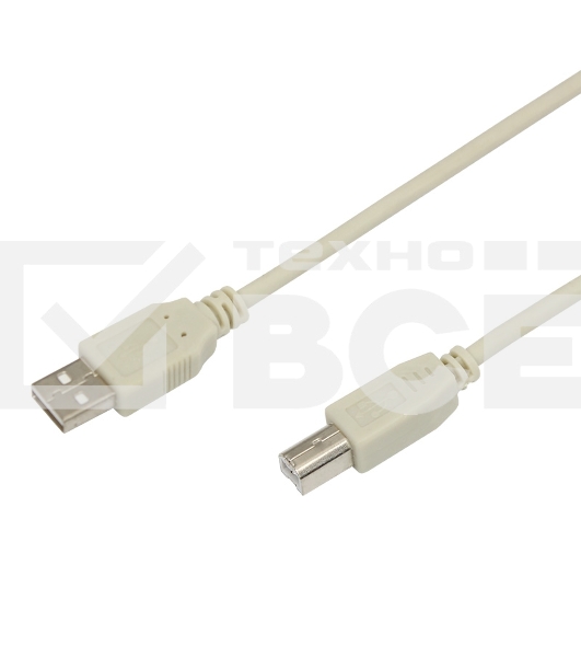Кабель USB (шт. USB B - шт. USB A) 1.8 метра, серый Rexant