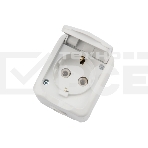 Розетка одноместная KRANZ Mini OG открытой установки с заземлением, IP54 белая, фото8