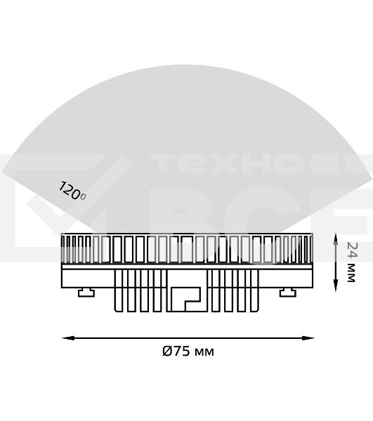 Лампа светодиодная Gauss GX53 6Вт цок.:GX53 таблетка 220B 4100K св.свеч.бел.нейт. (упак.:10шт) (108008206)