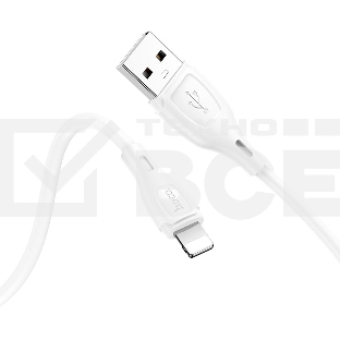 Кабель USB HOCO X61 Ultimate silicone, USB - Lightning, 2.4А, 1м, белый
