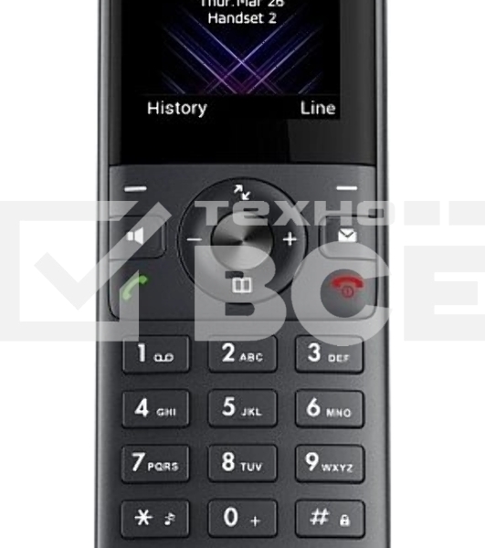 Телефон DECT-трубка Yealink W74H черный
