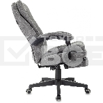 Кресло руководителя Бюрократ T-9950MSG-F Fabric серый Light-19, крестов. пластик, подст. для ног, фото3