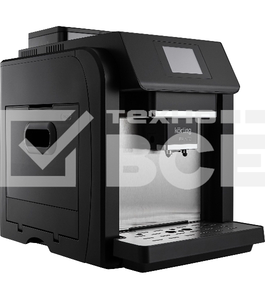 Кофемашина автоматическая Korting KACM 2009 PRESTO чёрный, зерновой/молотый, 2 л, 1400 Вт, 19 бар