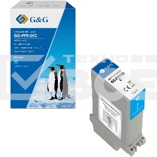 Картридж струйный G&G GG-PFI120C голубой (130мл) для Canon imagePROGRAF TM-200/205/300/305/250