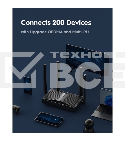 Маршрутизатор Cudy BE3600 Gigabit Dual Band Wi-Fi 7 Mesh Router, Chipset Broadcom, 802.11be/ax/ac/a/b/g/n, 2882Mbps at 5GHz + 688Mbps at 2.4GHz, 5 x 10/100/1000Mbps Ports, 4 x 5dBi fixed antennas, WiFi router/AP/ Repeater/WISP Mode, PPTP/L2TP/OpenVPN/Wire